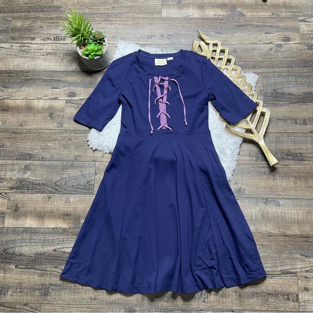 Maeve Anthropologie Fit & Flare Lace Front Dress